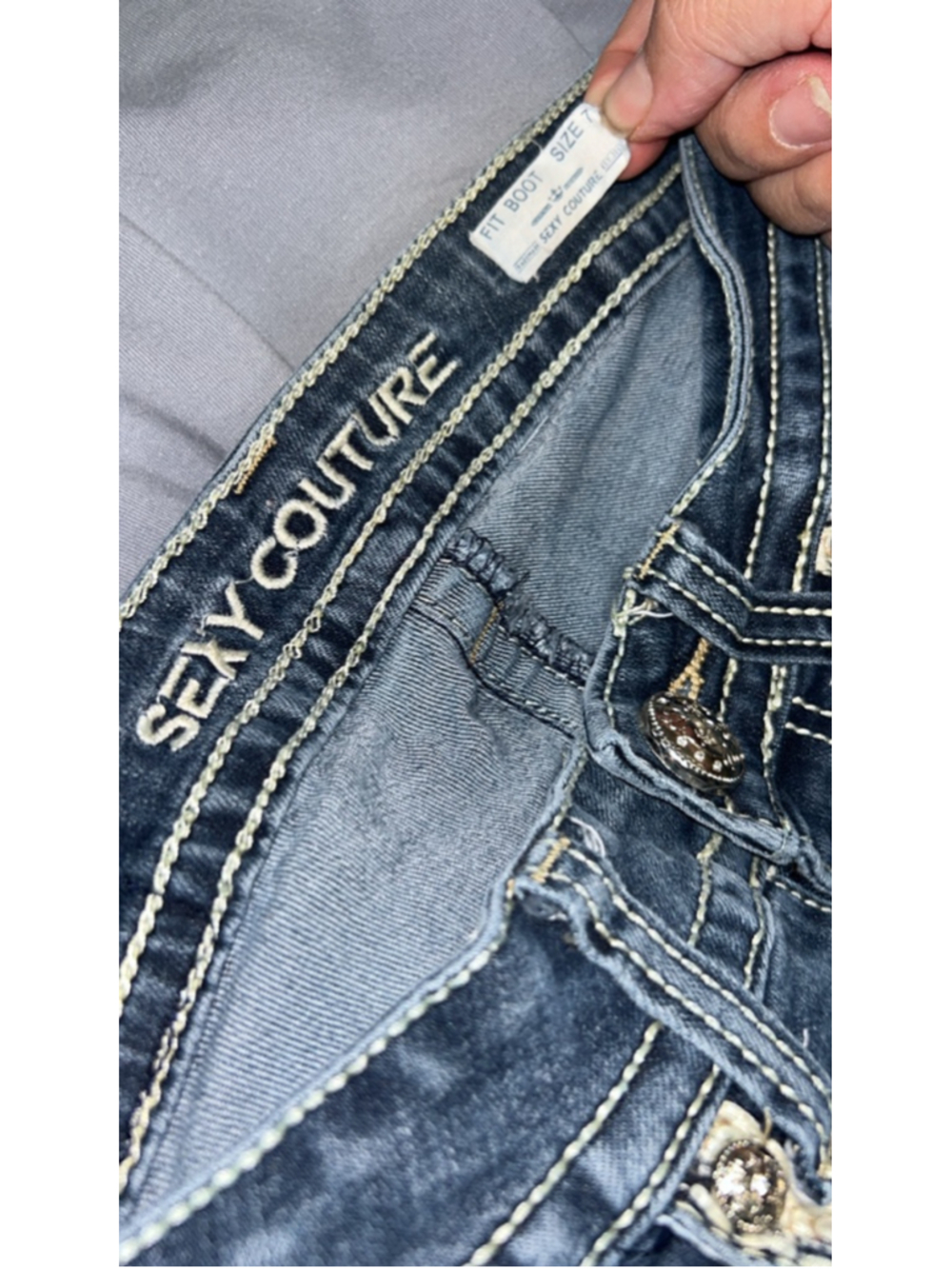 Women's Sexy Couture Blue Boot Cut Jeans Size 7